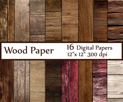 Wood Digital Paperwood Texture 12x12 By Chilipapers Thehungryjpeg