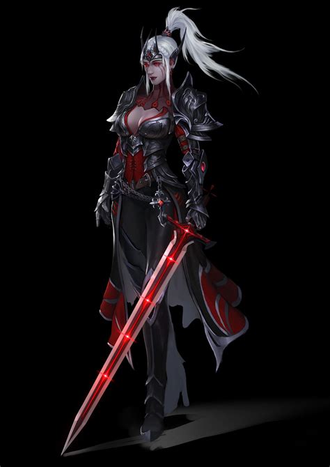 Artstation A Bojun Zhou Fantasy Female Warrior Female Knight