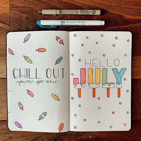 30 Bullet Journal Cover Page Ideas For July 2021 Beautiful Dawn