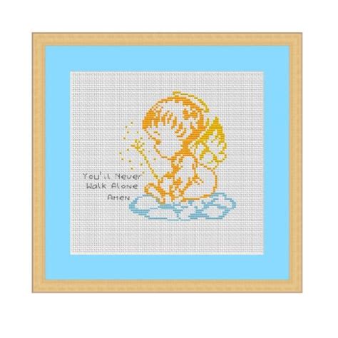Guardian Angel Pattern Christian Counted Cross Stitch Etsy In 2021