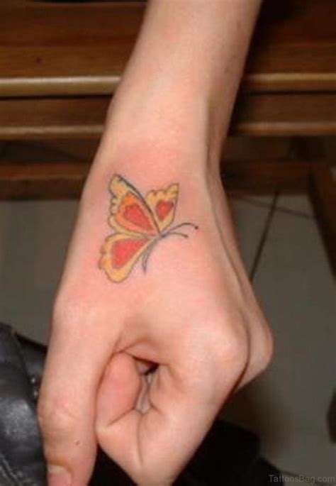 54 Awesome Butterfly Tattoos On Hand Tattoo Designs