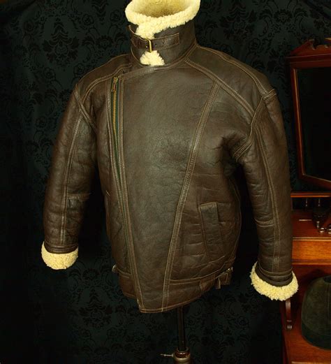 Good Mens Vintage Sheepskin Flying Jacket Size 40 Medium Tans Of Taunton