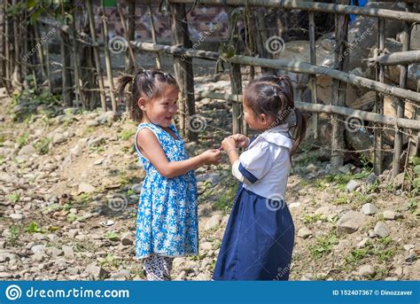 Girls Playing Vang Vieng Laos Editorial Photography Image Of