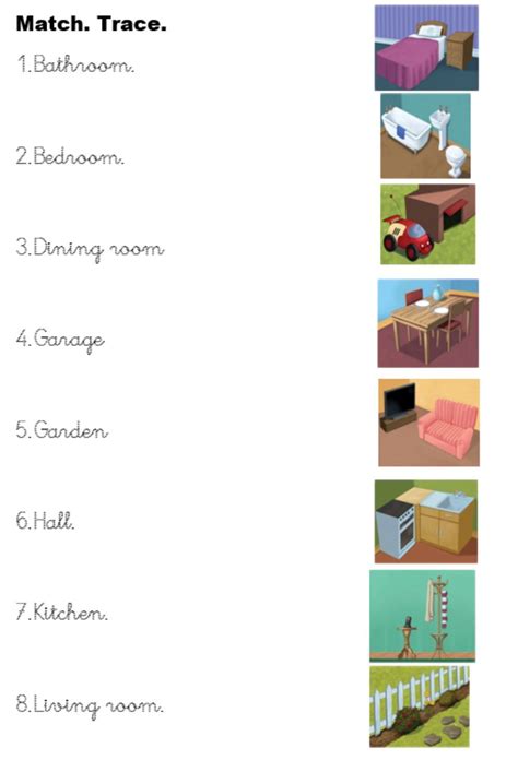 House Match Interactive Worksheet Worksheets For Class 1 Matching