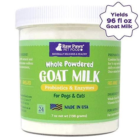 Raw Paws Whole Goat Milk Powder For Dogs And Cats 7 Oz Goats Milk