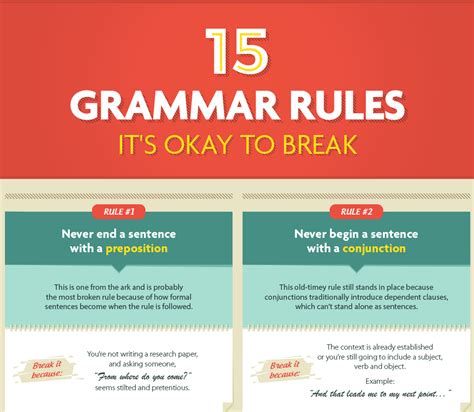 15 Grammar Rules Its Okay To Break Infographic The Expert Editor