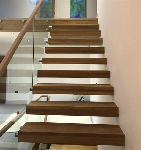 Invisible Stringer Solid Wood Tread Floating Staircase China Floating