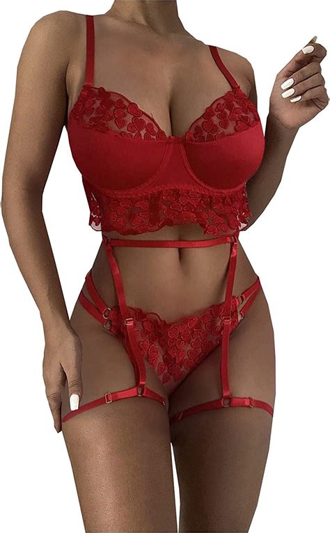 Cofeemo Women V Neck Lingerie Suits Lace Trim Open Popular Shop Is The Lowest Price Challenge
