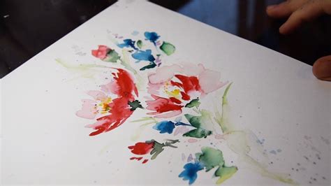 How To Paint Loose Watercolor Flower Minute Tutorial Youtube