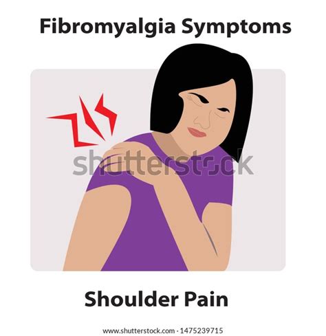 Fibromyalgia Shoulder Pain Joint Pain Symptoms Stock Vector Royalty