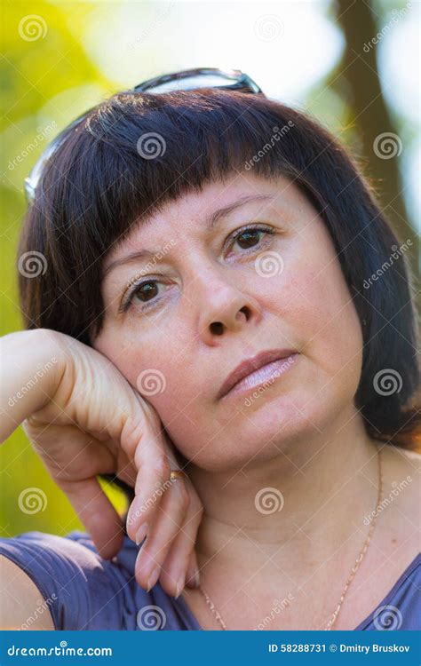 Brunette Middle Aged Stock Image Image Of Person Hair 58288731