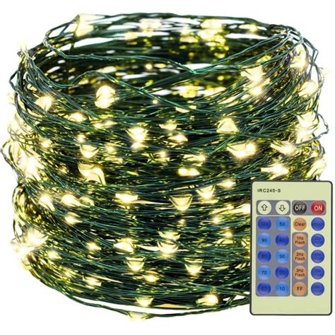 Warm White 300led Christmas String Lights 99ft Green Wire Dimmable With