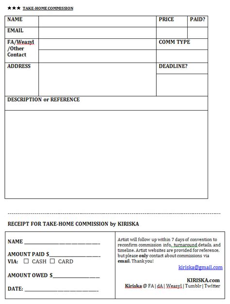 Aa Tips Commission Order Forms How To Be A Con Artist