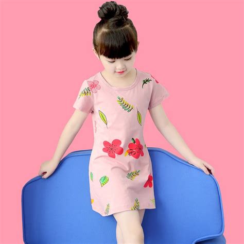 Famli New 2018 Children Girl Clothing Summer Dresses Girls Pajamas