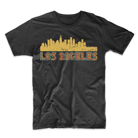 Los Angeles Shirt Retro Vintage Style Los Angeles California Skyline