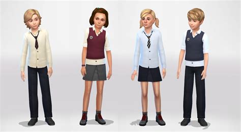 Sims 4 School Uniform Cc And Mods — Snootysims