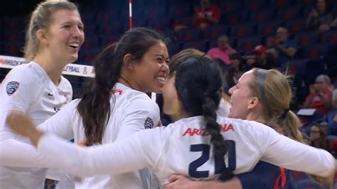 Recap Arizona Women S Volleyball Defeats Usc On Spikenight Youtube