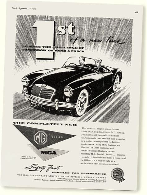 Mga Ad Old Advertisements Car Advertising Car Ads British Car