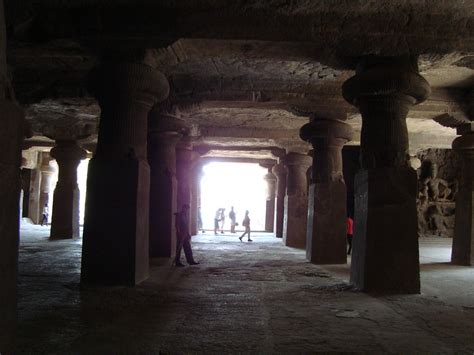 Elephanta Cave Pillars View Of The Entrance And Pillars Fr Flickr