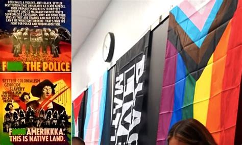 Los Angeles Classroom Is Decorated With Palestinian Blm And Gay Pride Flags Together With Posters