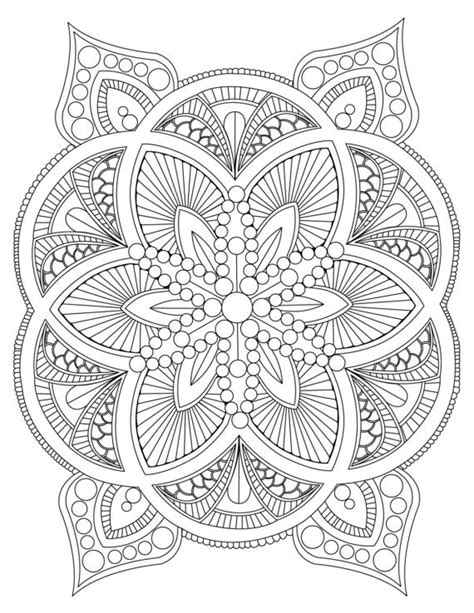Abstract Mandala Coloring Page For Adults Digital Download