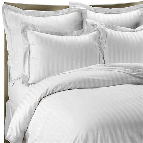 Plain White Striped Duvet Cover Set The Cosy Bedding Kenya