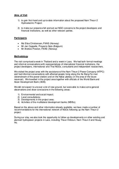 Sample Project Report Format For Ngo The Document Template
