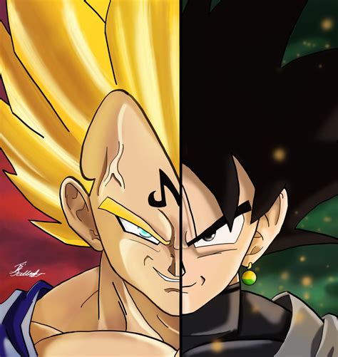 Black Goku And Majin Vegeta By Tsjas On Deviantart