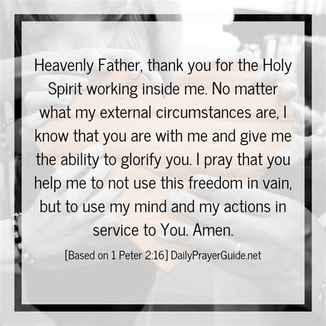 A Prayer To Use My Freedom In Service To God 1 Peter 2 16 Daily