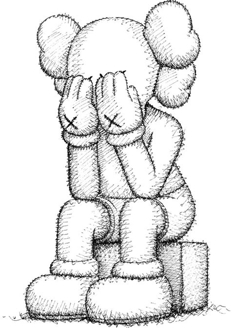 Kaws Coloring Pages Coloring Nation