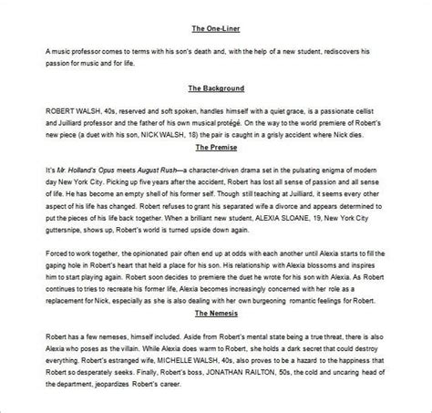 7 Screenplay Outline Templates Doc Excel Pdf