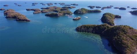 Aerial Of Hundred Islands In Alaminos Pangasinan Philippines It Is A
