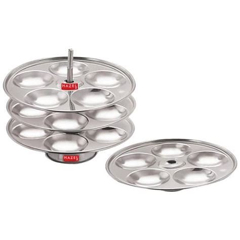 Buy Hazel Stainless Steel Idli Plate With Stand 4 Rack Plates 20
