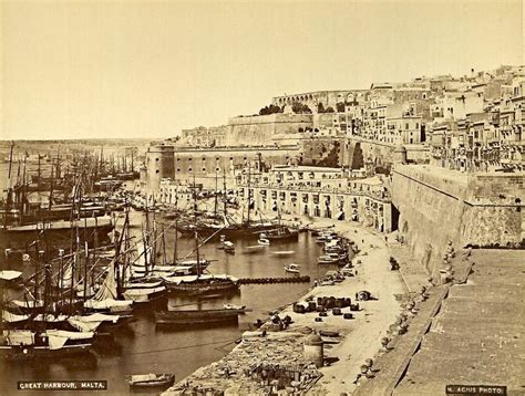 Crowded Valletta Port Malta 1879 Malta History Valletta Malta Island