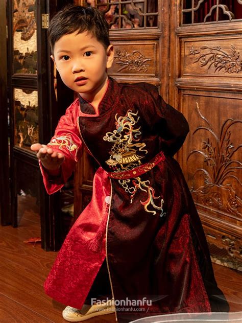 Fashion Hanfu Traditional Chinese Clothing For Kids Boys Hanfu Tang