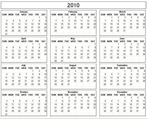 2010 Calendar Fotolip