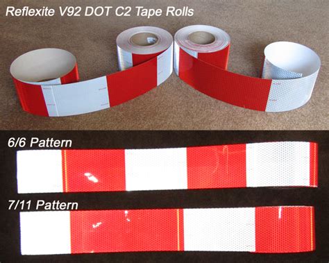 Oralite V92 Dot Reflective Truck Tape 3 And 4 Inch C3 C4 66 Pattern