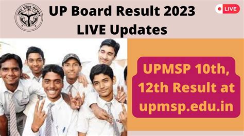 Up Board Result 2023 Live Updates Upmsp 10th Result Announced At