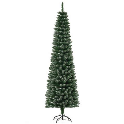Homcom Artificial Snow Dipped Christmas Tree Xmas Holiday Pencil Tree