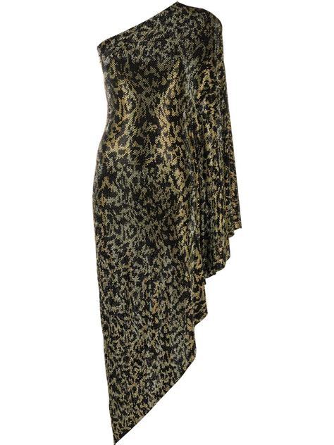 Alexandre Vauthier Leopard Print One Shoulder Dress Farfetch