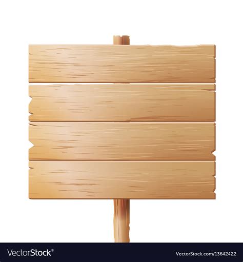 Wooden Signboards Wood Sign Board Isolated Vector Image