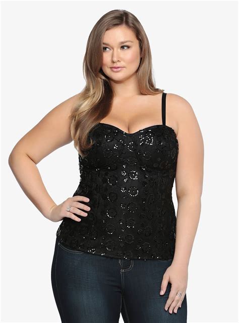 Sequin And Lace Bustier Plus Size Outfits Lace Bustier Women
