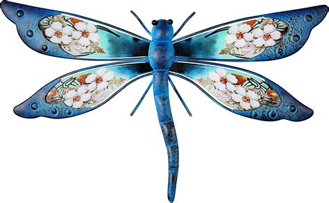 Youin Large Metal Dragonfly Decorceramic Dragonfly Outdoor Wall Decorwall Art For