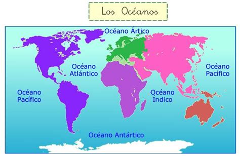 Los Continentes Y Océanos Continentes Y Océanos Mapa De Los Oceanos