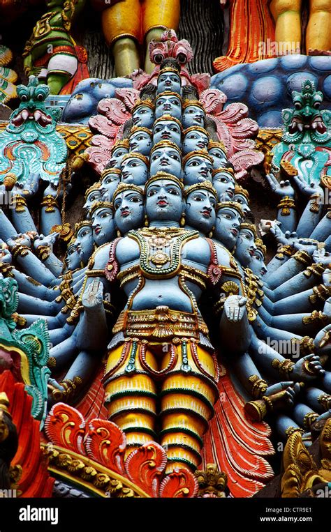Statue Of A Hindu Goddess Sri Meenakshi Temple Madurai India Stock
