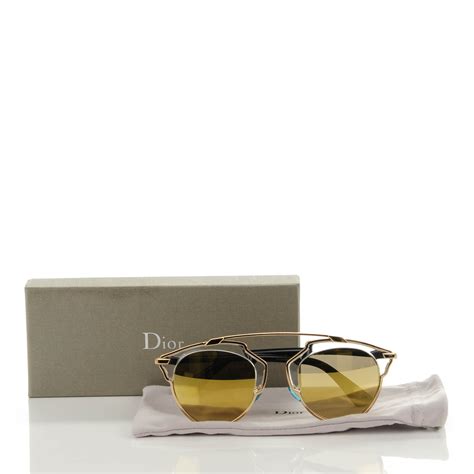 Christian Dior Mirrored So Real Sunglasses Gold Fashionphile