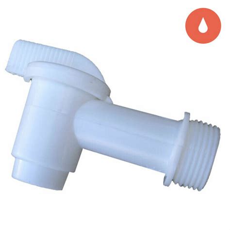Grow White Plastic Threaded Spigot For Gallon Containers