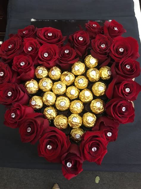 Gift Box With Roses And Ferrero Rocher Chocolates In Miami Beach FL Luxury Flowers Miami