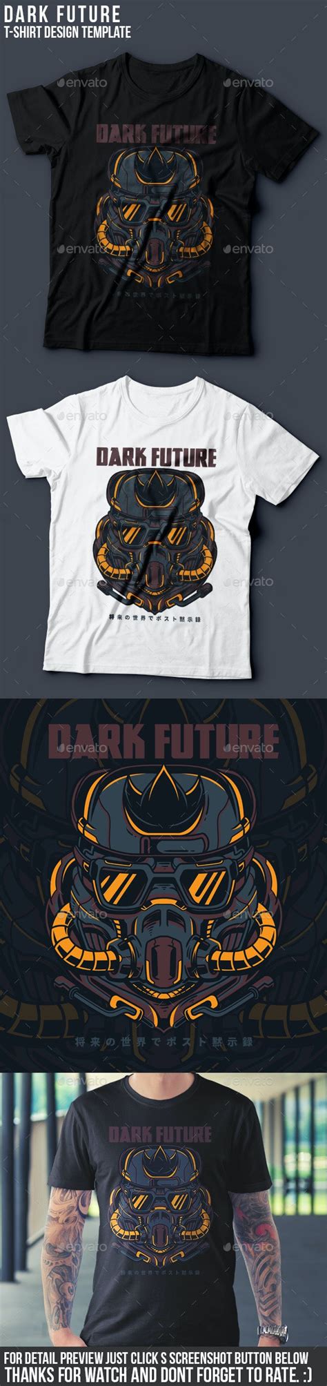 Dark Future T Shirt Design By Badsyxn Graphicriver