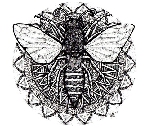 Image Result For Bee Mandala Honey Bee Tattoo Bee Illustration Bee Art